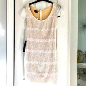 BEBE Carolina banded lace dress
